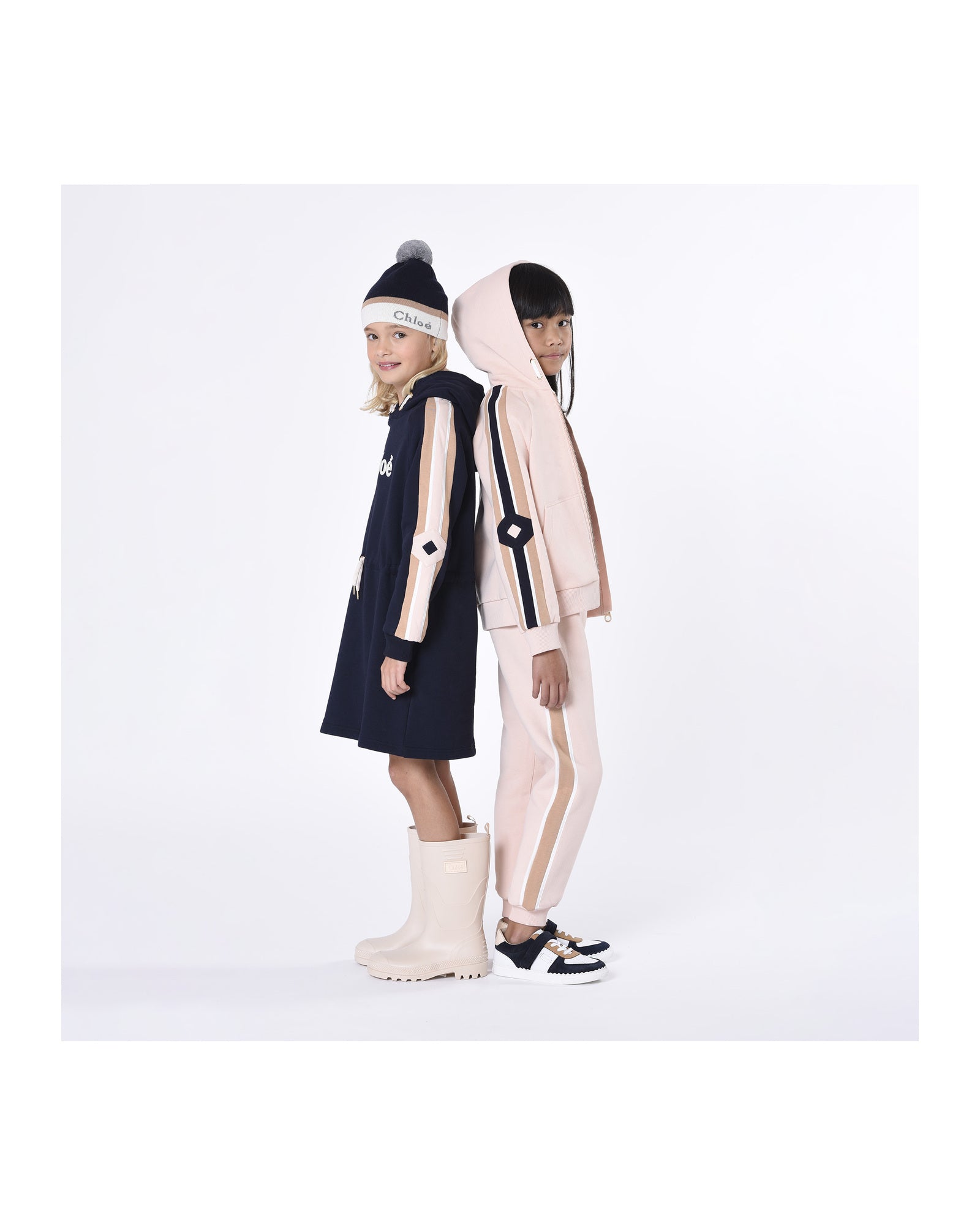 Robe à capuche en coton - Bleu amiral