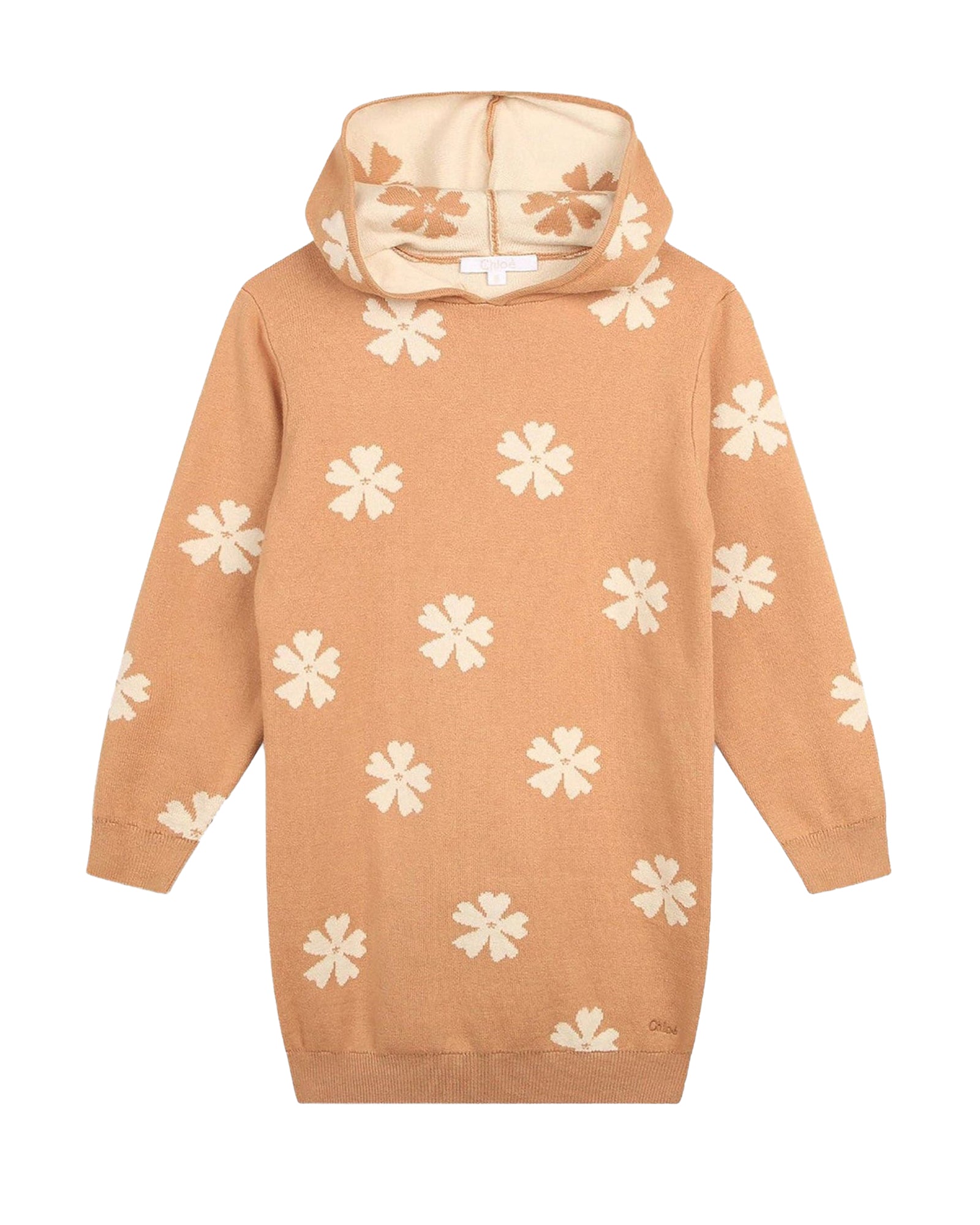 Robe pull à capuche en coton - Petit Beurre