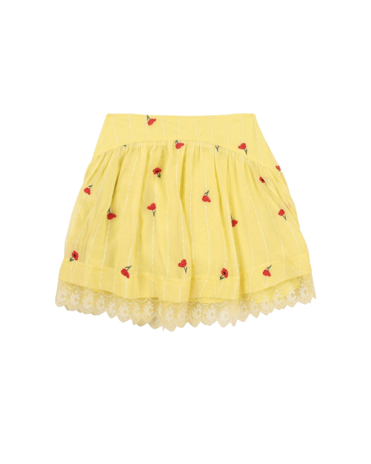 Jupe Coquelicot en soie - Light Lime