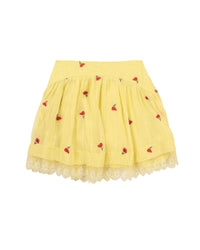 Silk crepon skirt - Light Lime