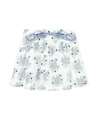 Jupe en soie mélangée - Bleu Vert