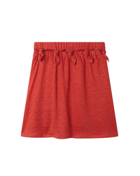 Jupe midi en lin - Paprika