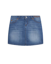 Jupe à taille ajustable en denim - Denim Blue