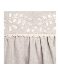 Jupe brodée en coton - Beige Chiné