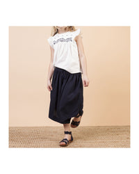 Pantalon à taille élastiquée - Bleu Cargo