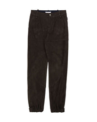 Pantalon jodhpur en satin aspect velours - Roseau