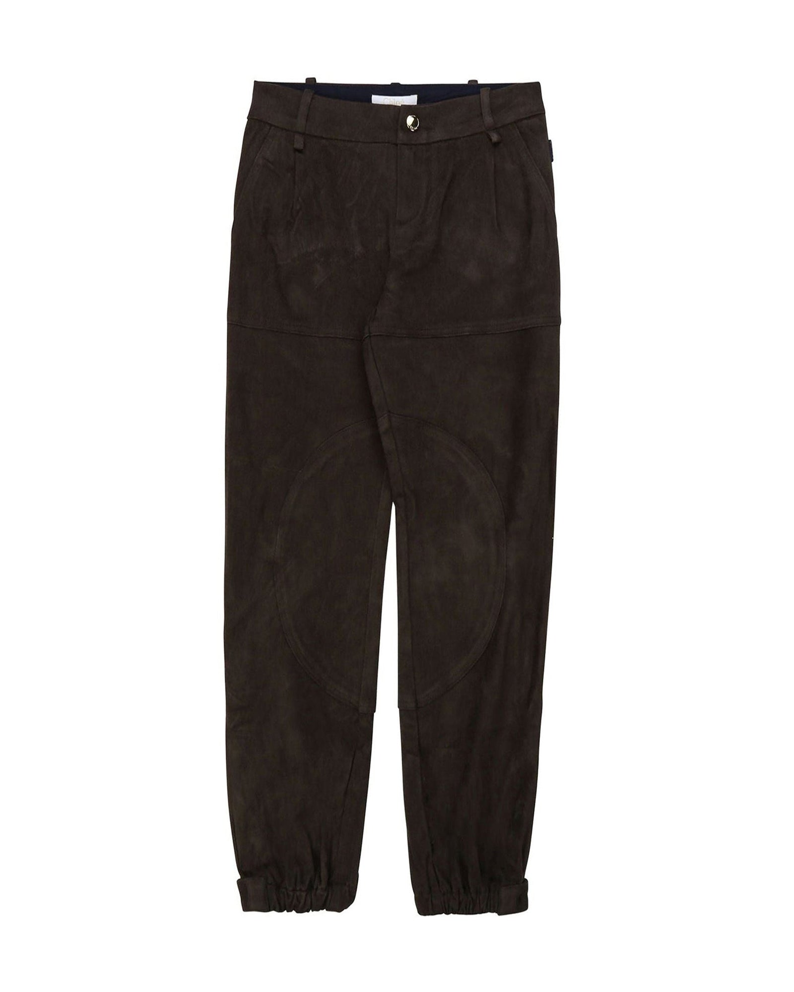 Pantalon jodhpur en satin aspect velours - Roseau