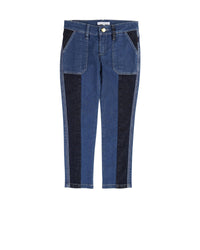 Pantalon en denim bi-colore - Denim Blue