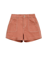 Short en drill coloré - Rusty