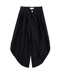 Pantalon en popeline forme tulipe - Bleu amiral