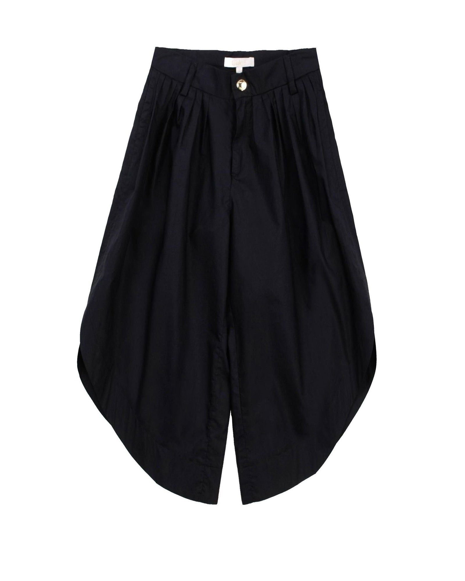 Pantalon en popeline forme tulipe - Bleu amiral