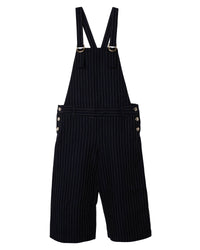 Salopette rayure tennis en lin - Bleu Amiral