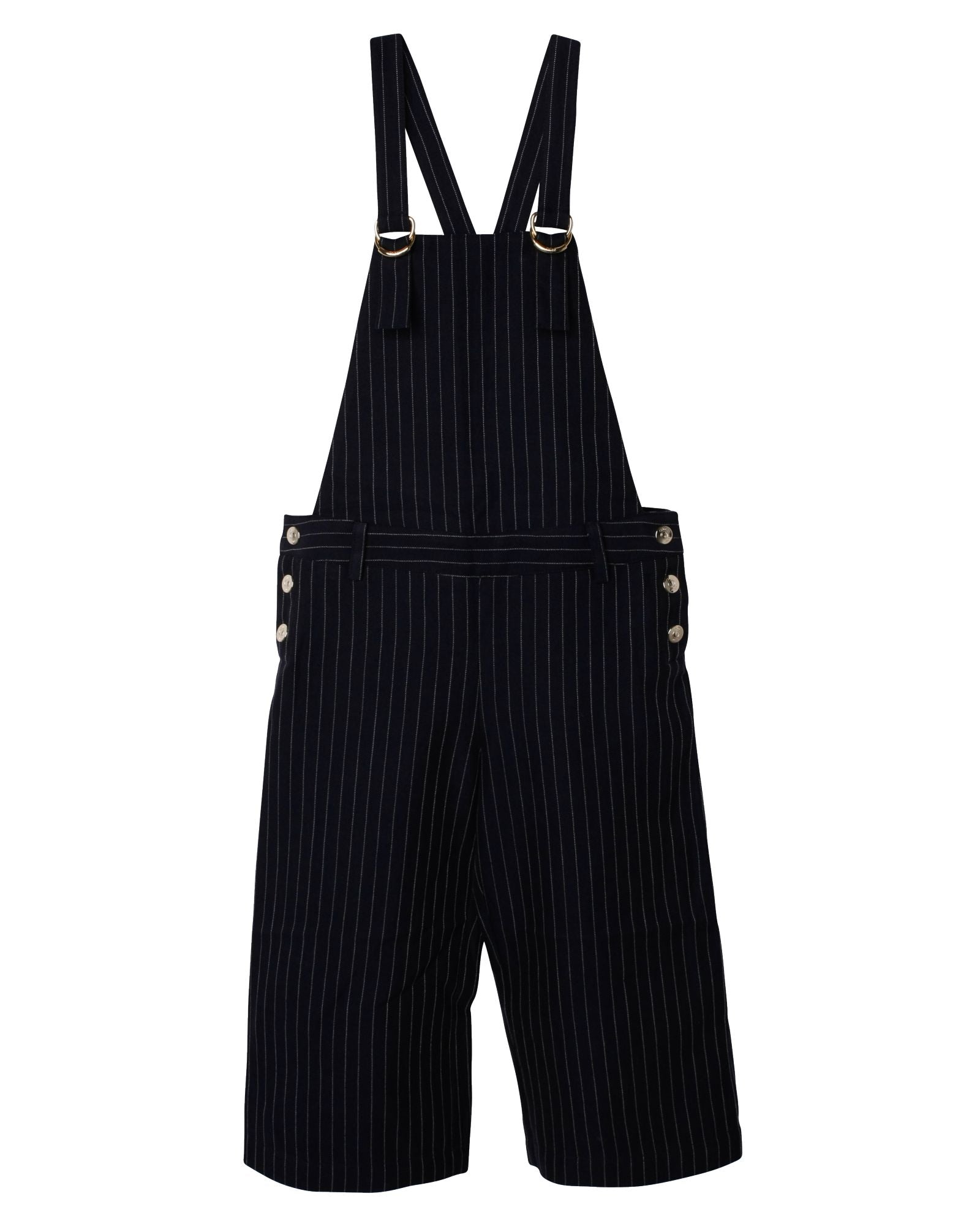 Salopette rayure tennis en lin - Bleu Amiral