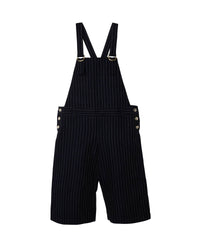Salopette rayure tennis en lin - Bleu Amiral