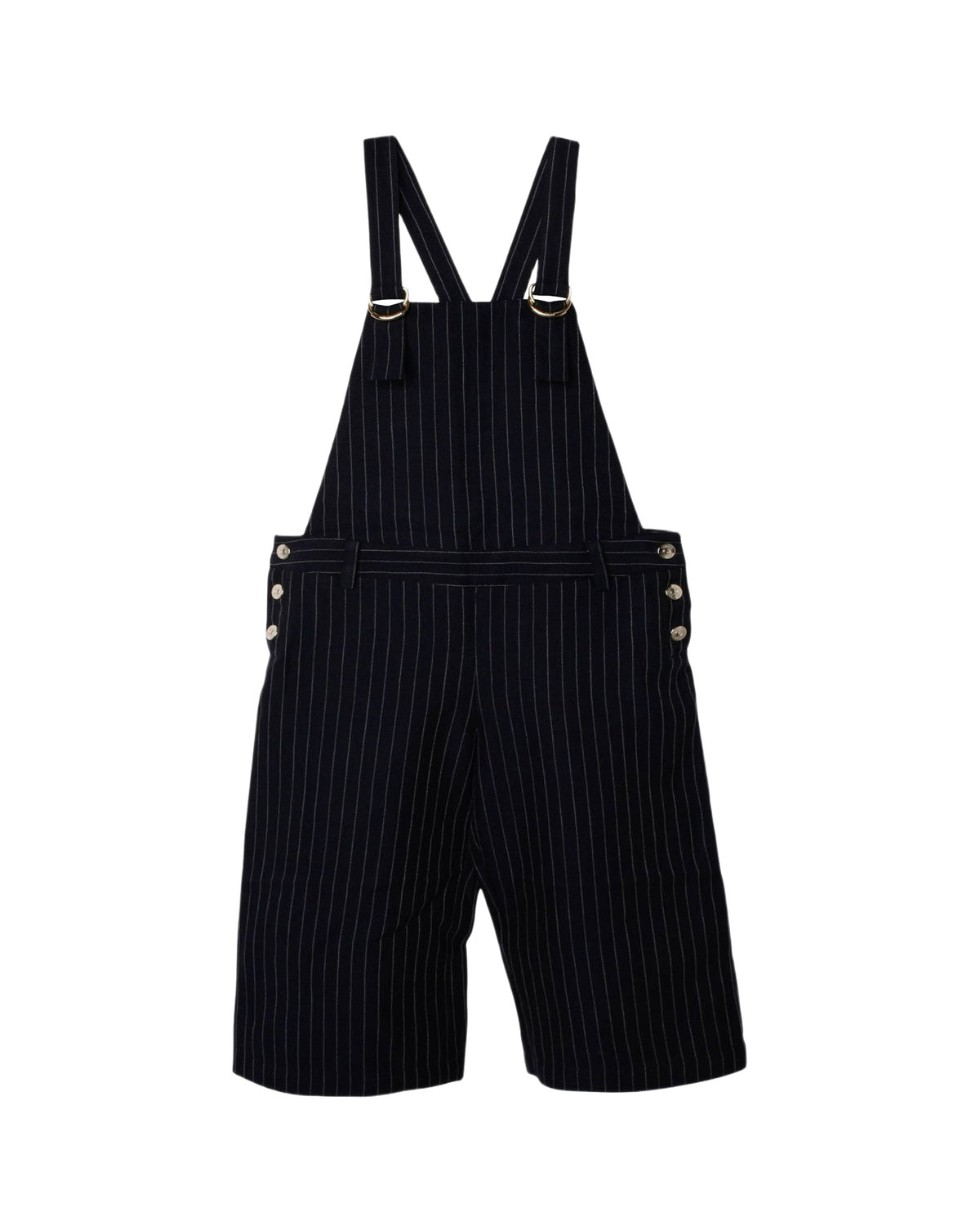 Salopette rayure tennis en lin - Bleu Amiral