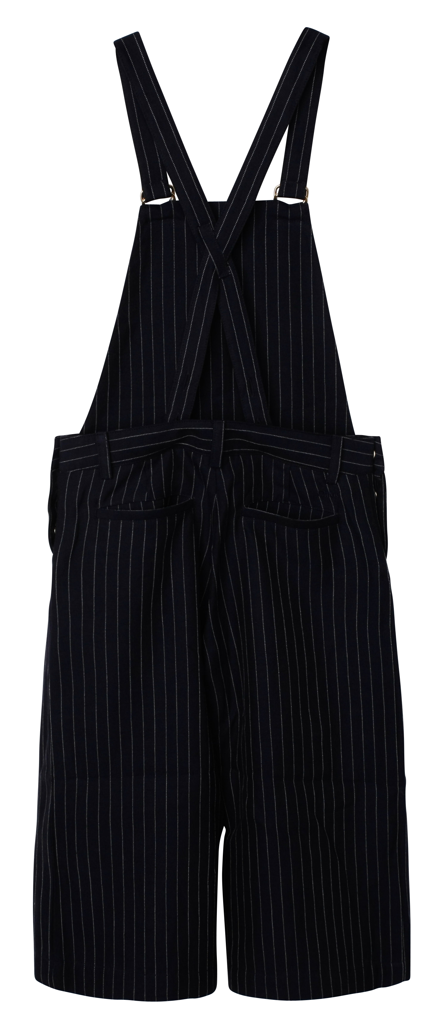 Salopette rayure tennis en lin - Bleu Amiral