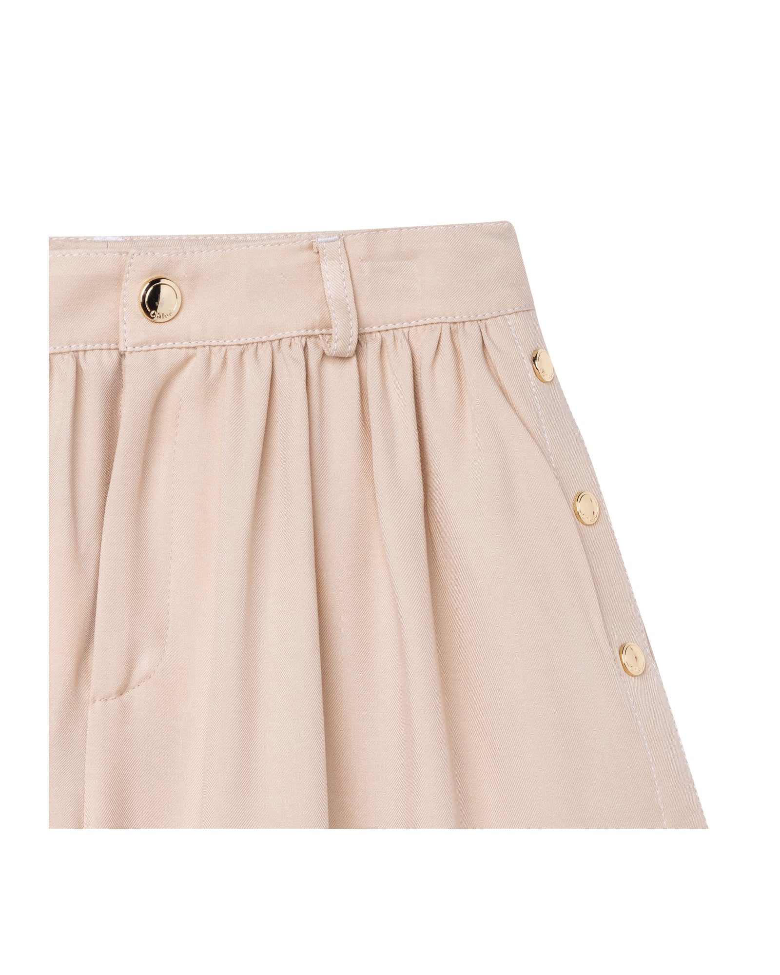 Pantalon à broderies - Beige Clair