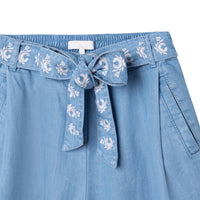 Pantalon noué à la taille - Denim light