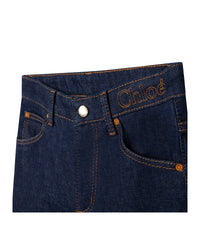 Pantalon à broderie - Denim Lave