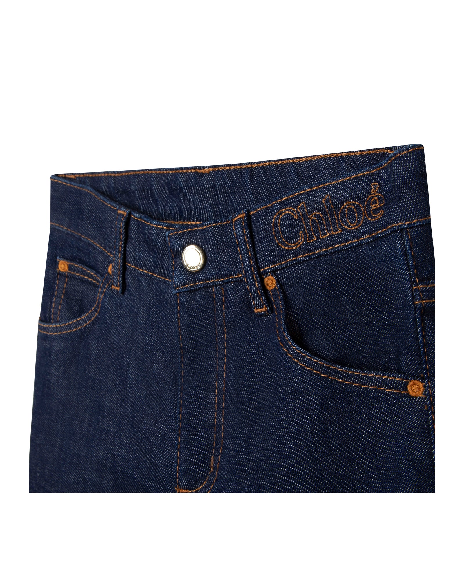 Pantalon à broderie - Denim Lave