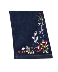Pantalon à broderie - Denim Lave