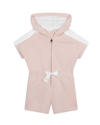 Combi-short à capuche en molleton - Bois de rose
