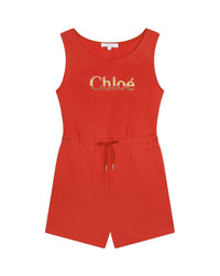 Combi-short en molleton - Paprika
