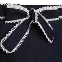 Pantalon évasé en lin - Bleu amiral