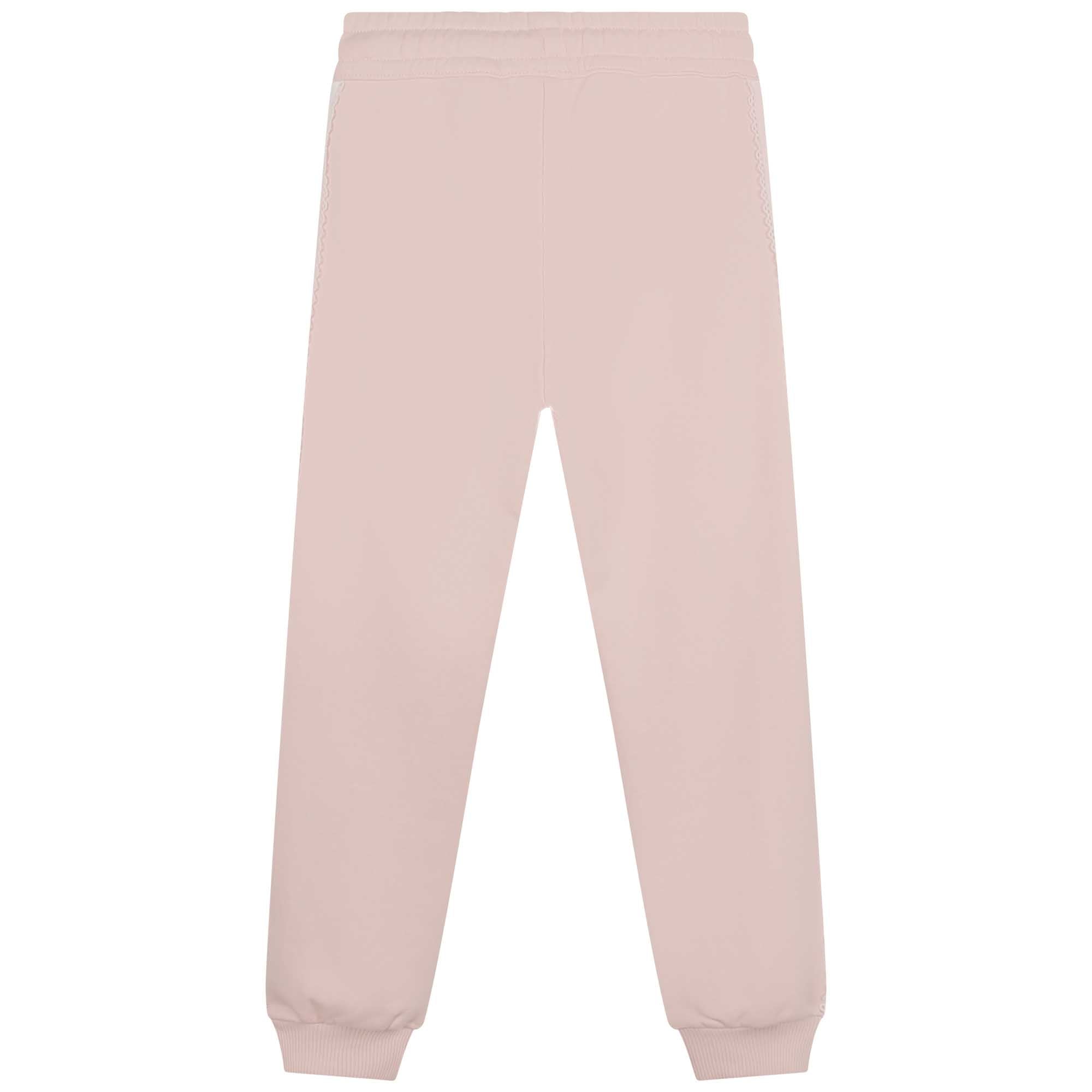 Pantalon avec poches en molleton - Bois de rose