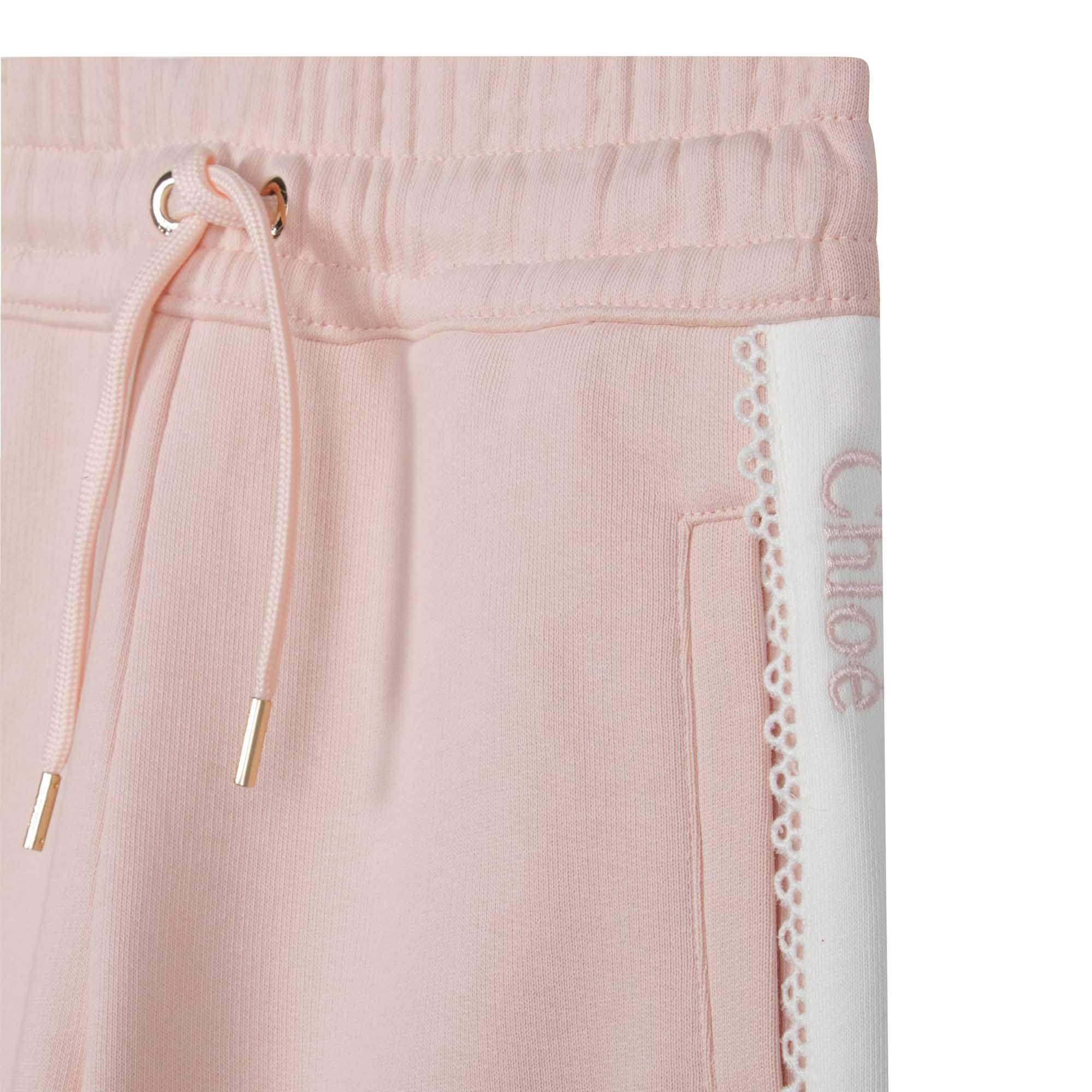 Pantalon avec poches en molleton - Bois de rose