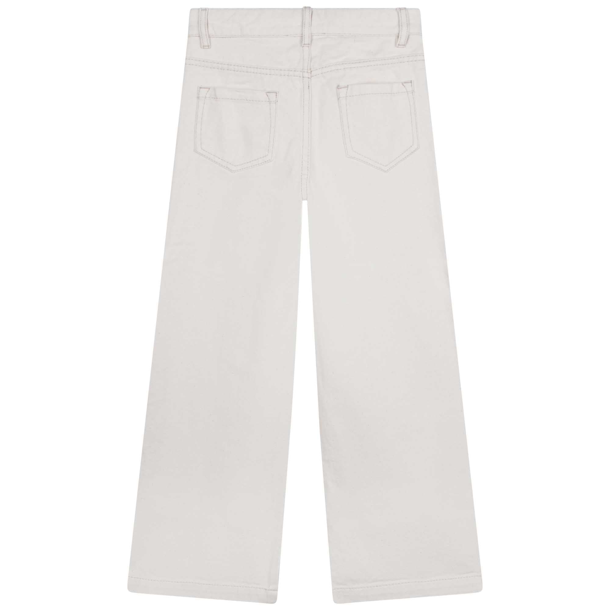 5-pocket twill trousers - Ivory denim