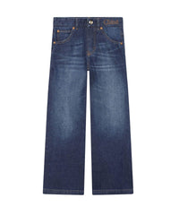 Pantalon denim en coton - Denim Blue