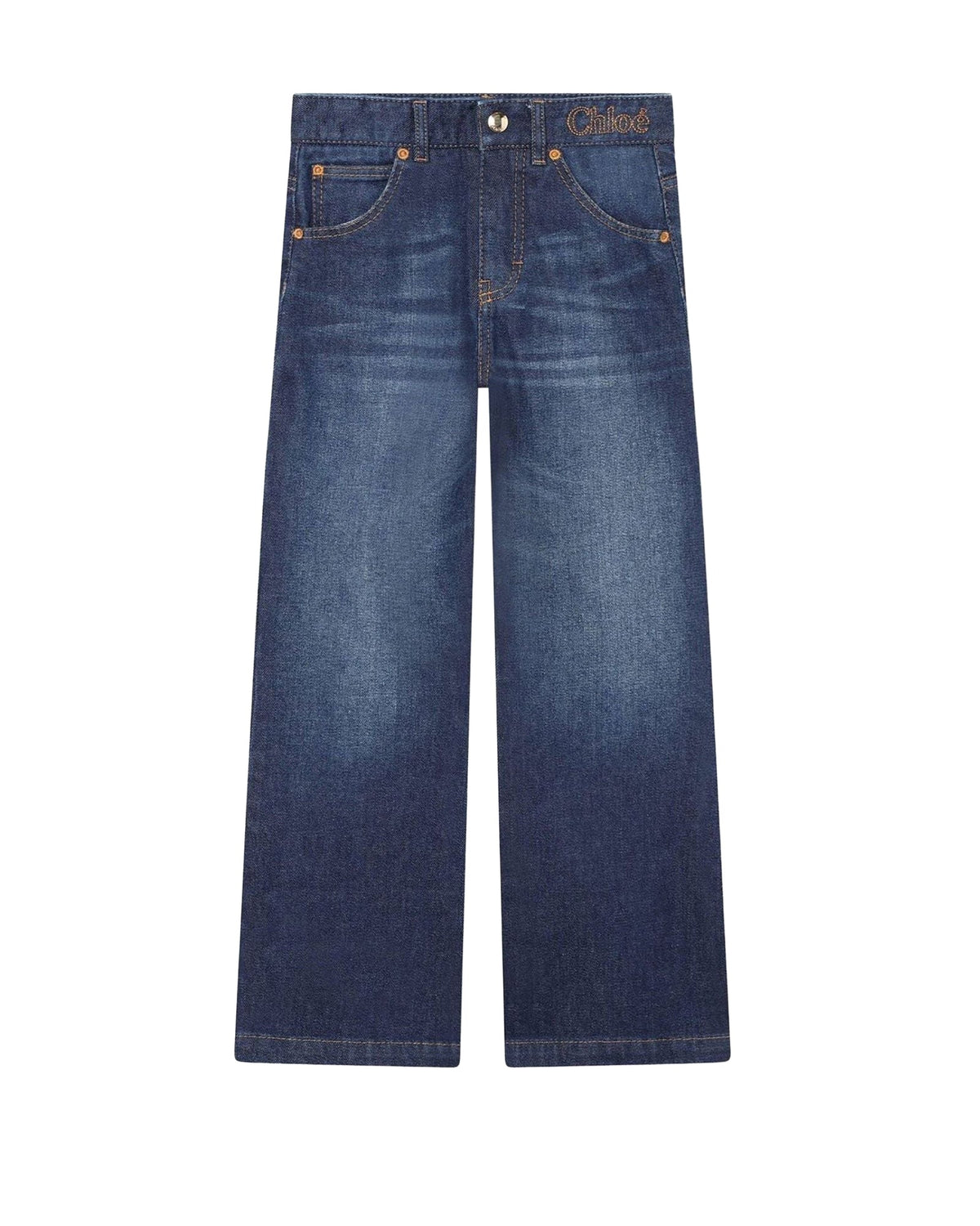 Pantalon denim en coton - Denim Blue