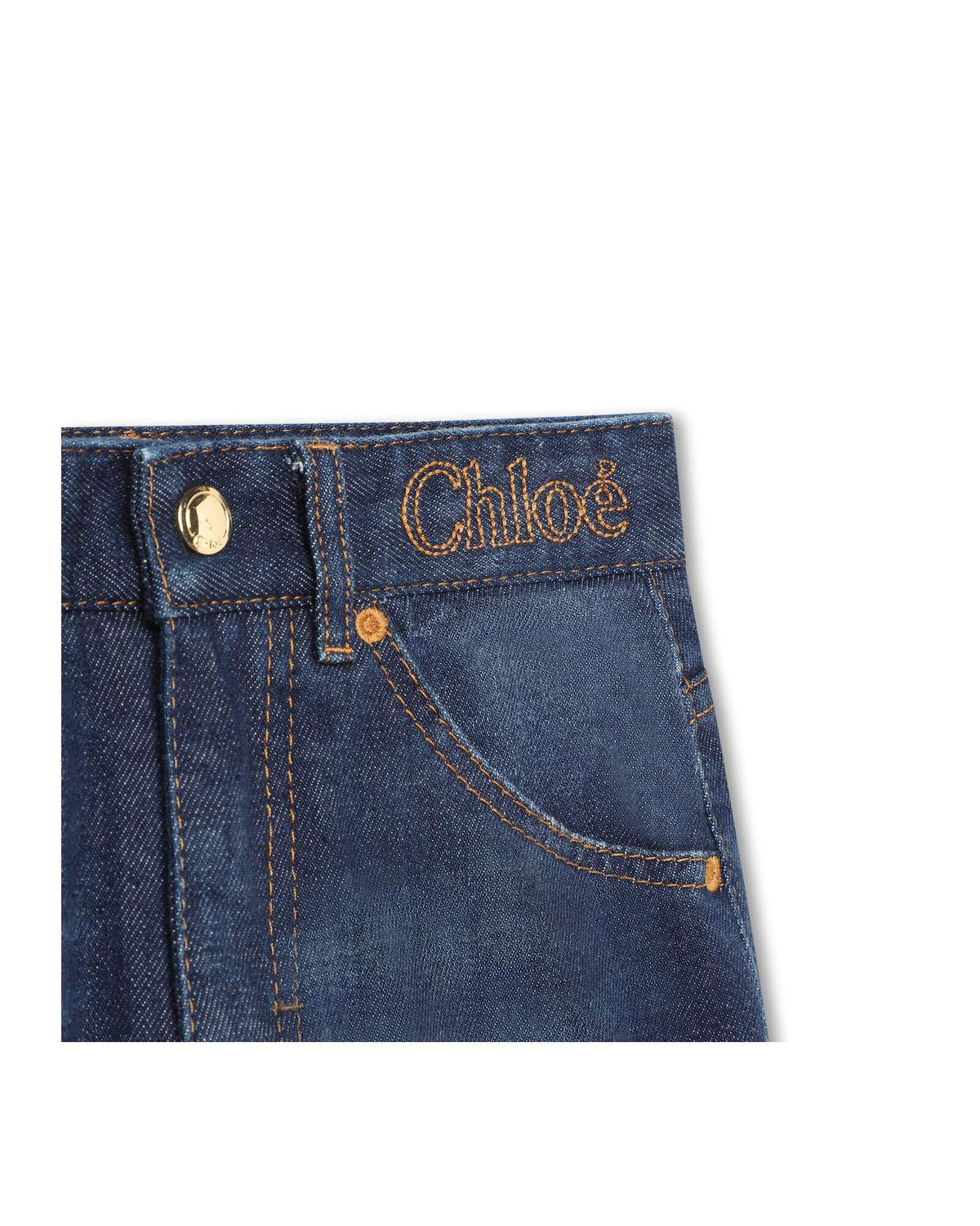 Pantalon denim en coton - Denim Blue