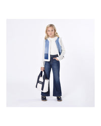 Pantalon denim en coton - Denim Blue