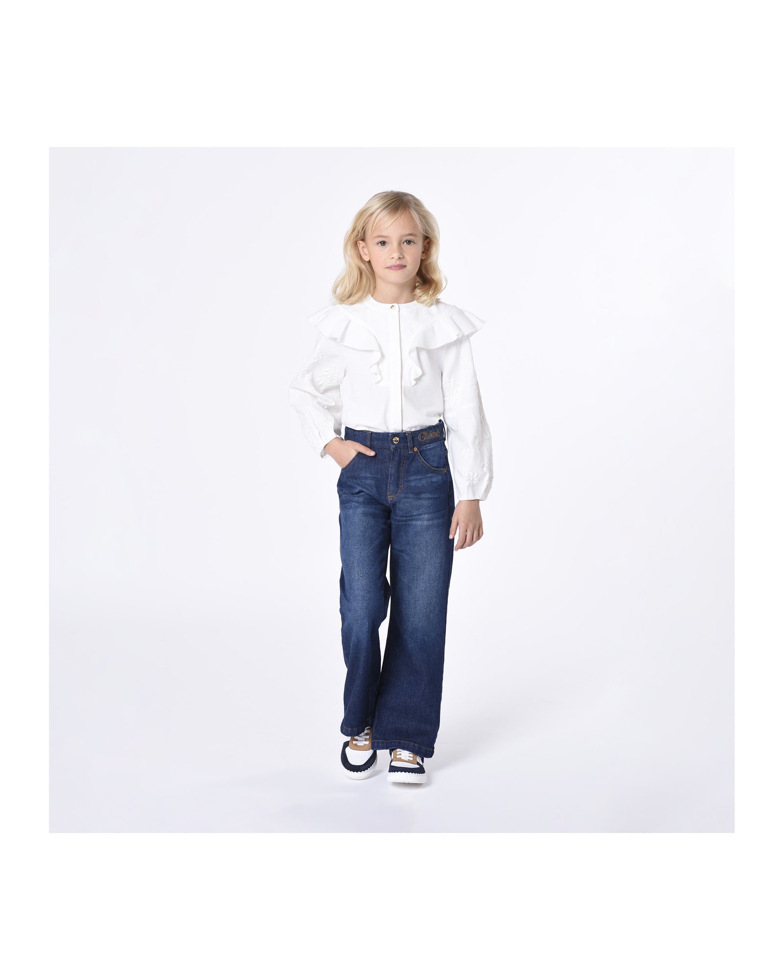 Pantalon à poches en demin - Denim Blue
