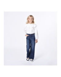 Pantalon denim en coton - Denim Blue