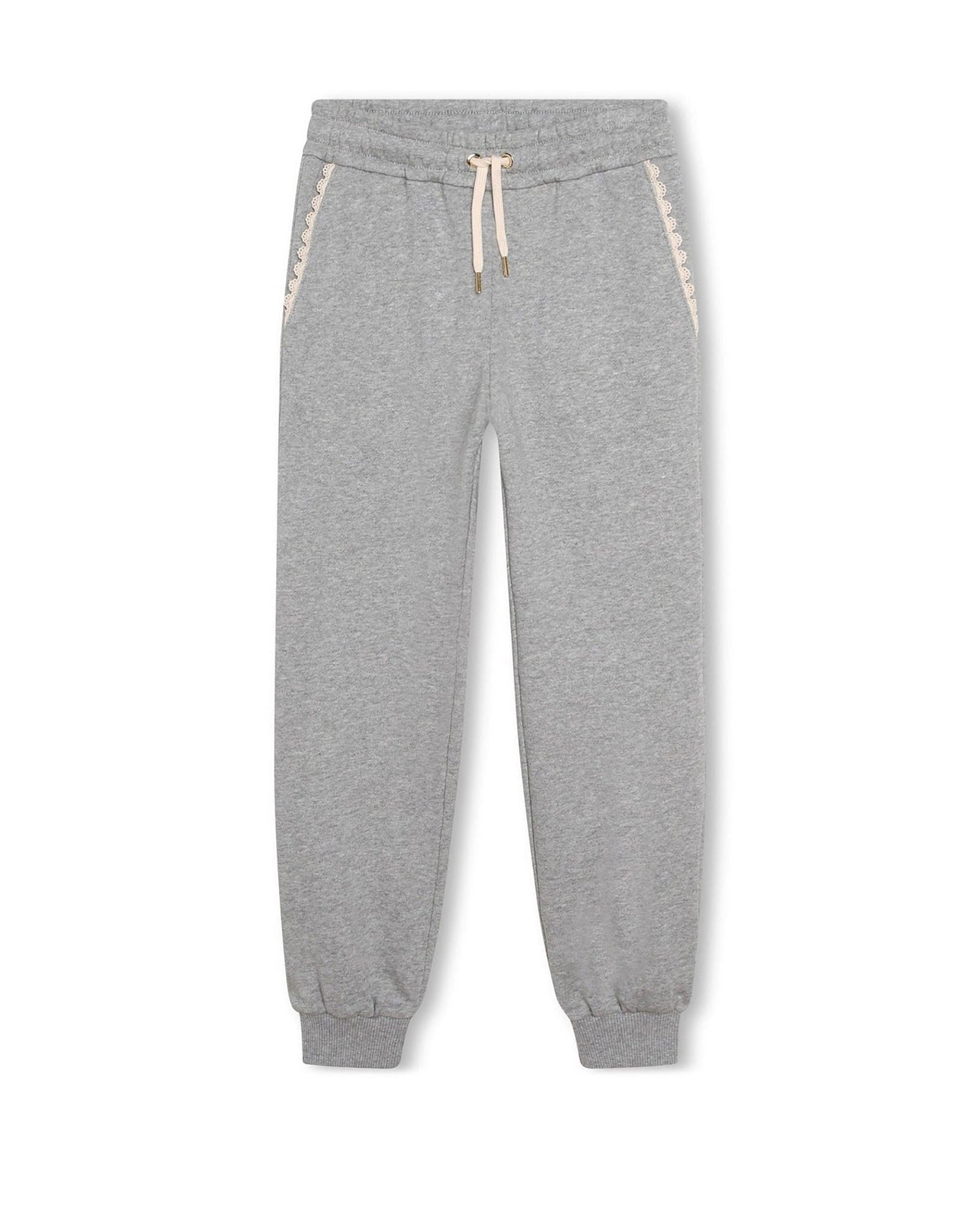 Pantalon de jogging en coton - Gris chiné