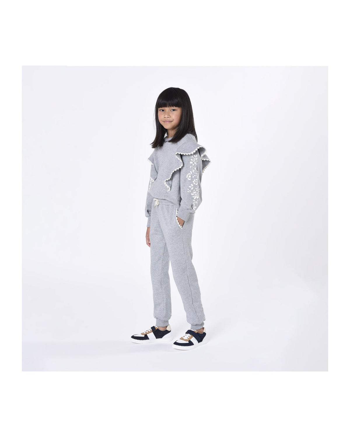 Pantalon de survêtement en coton - Gris Chine