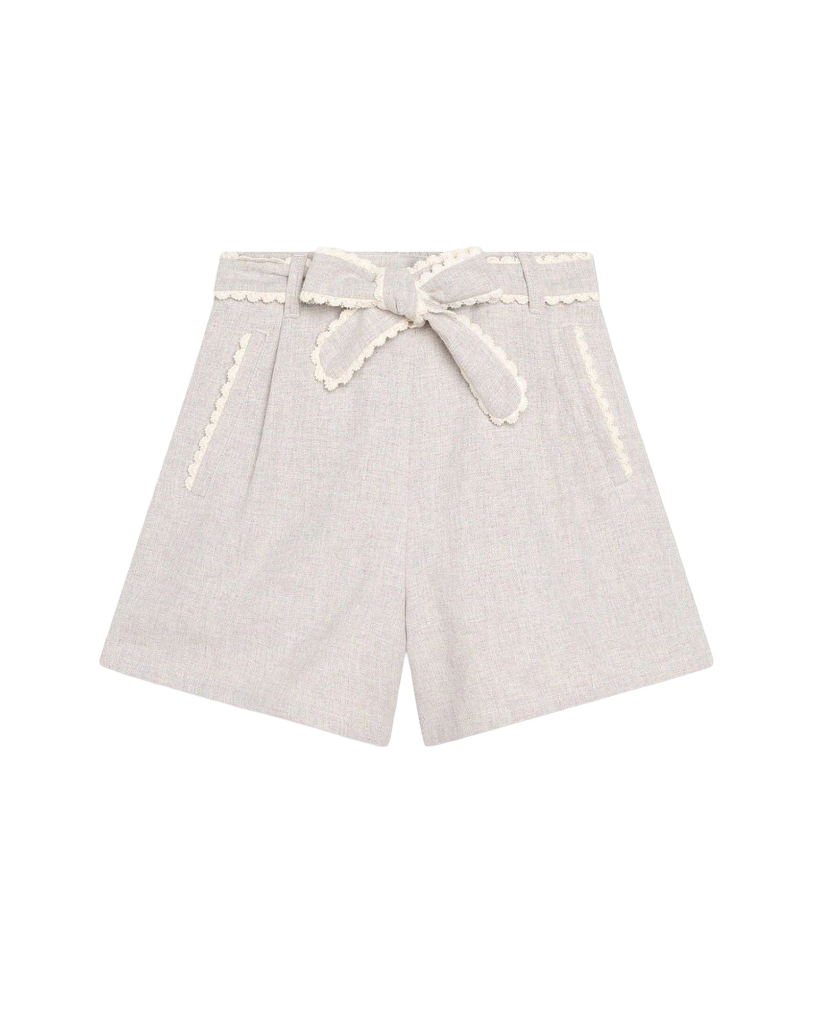 Short en coton - Beige Chiné