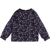 Crepe blouse with floral print - Flowers