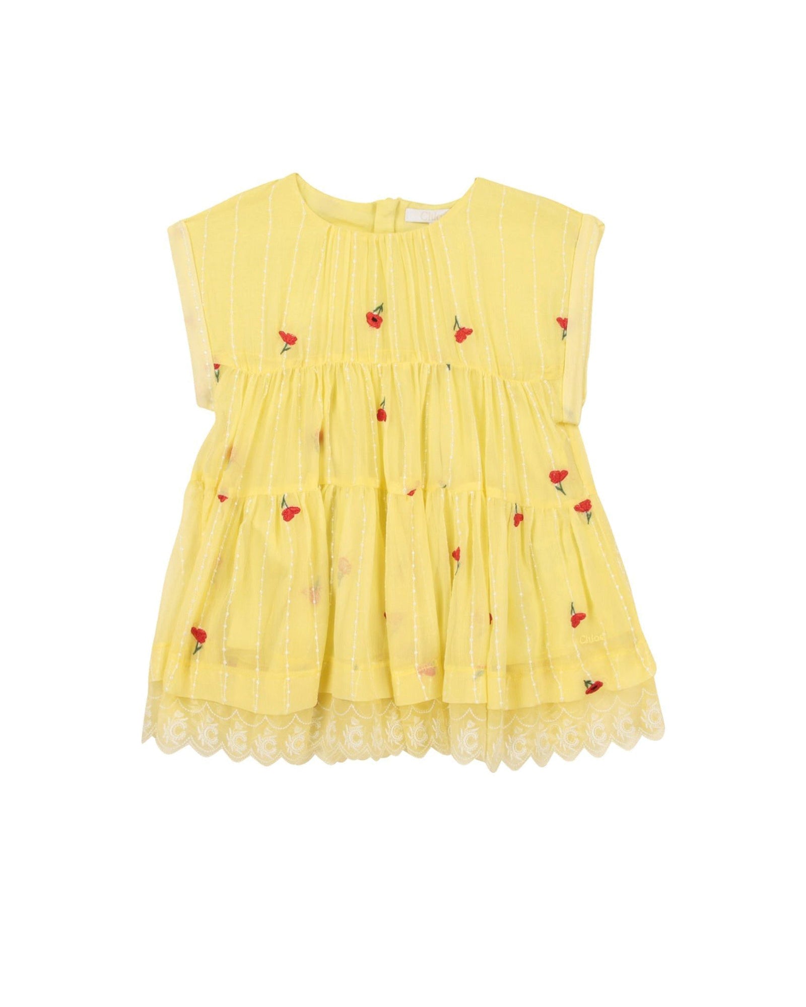 Sleeveless silk crepon top - Light lime