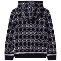 Pull à capuche en coton - Bleu amiral