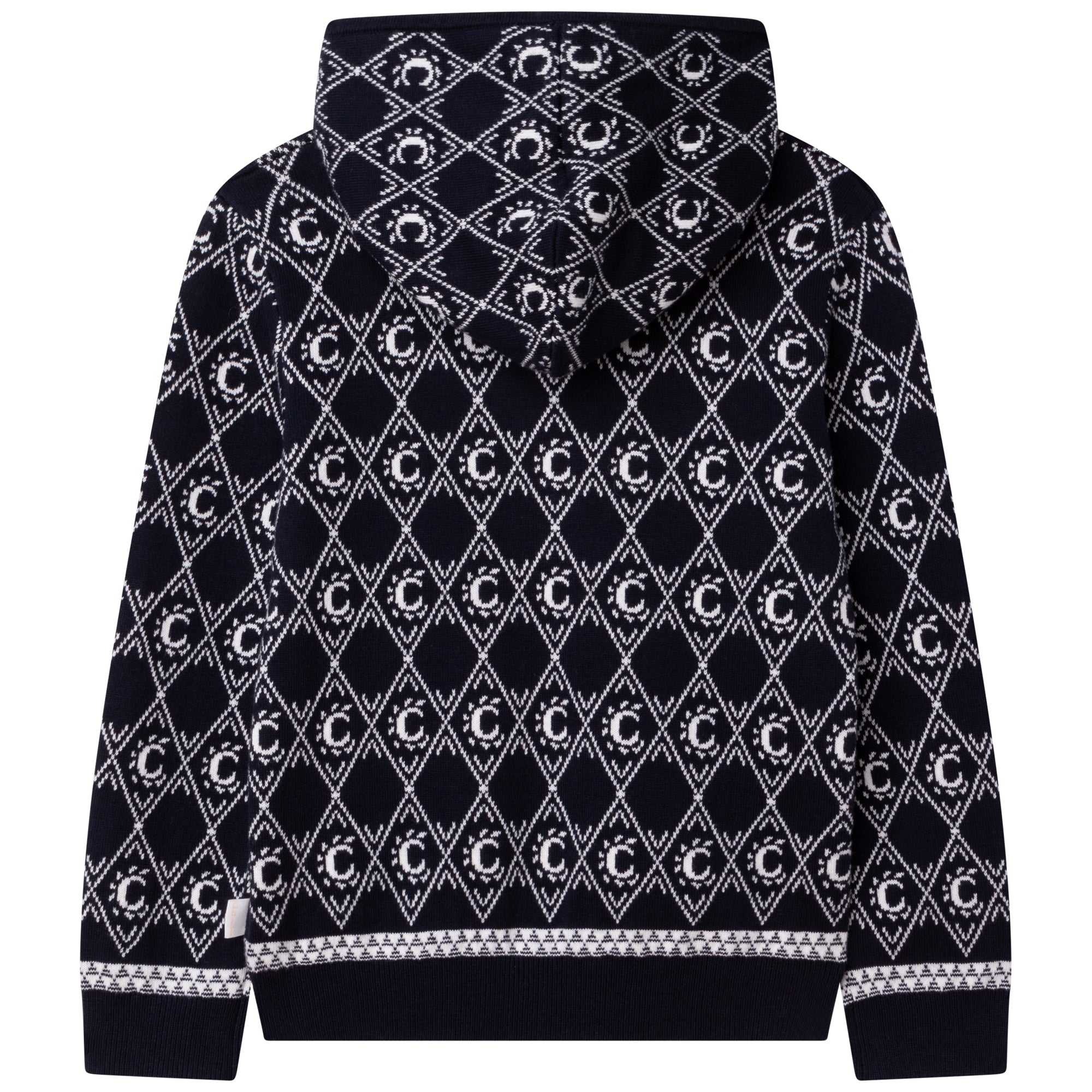 Pull à capuche en coton - Bleu amiral