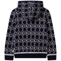 Pull à capuche en coton - Bleu Amiral