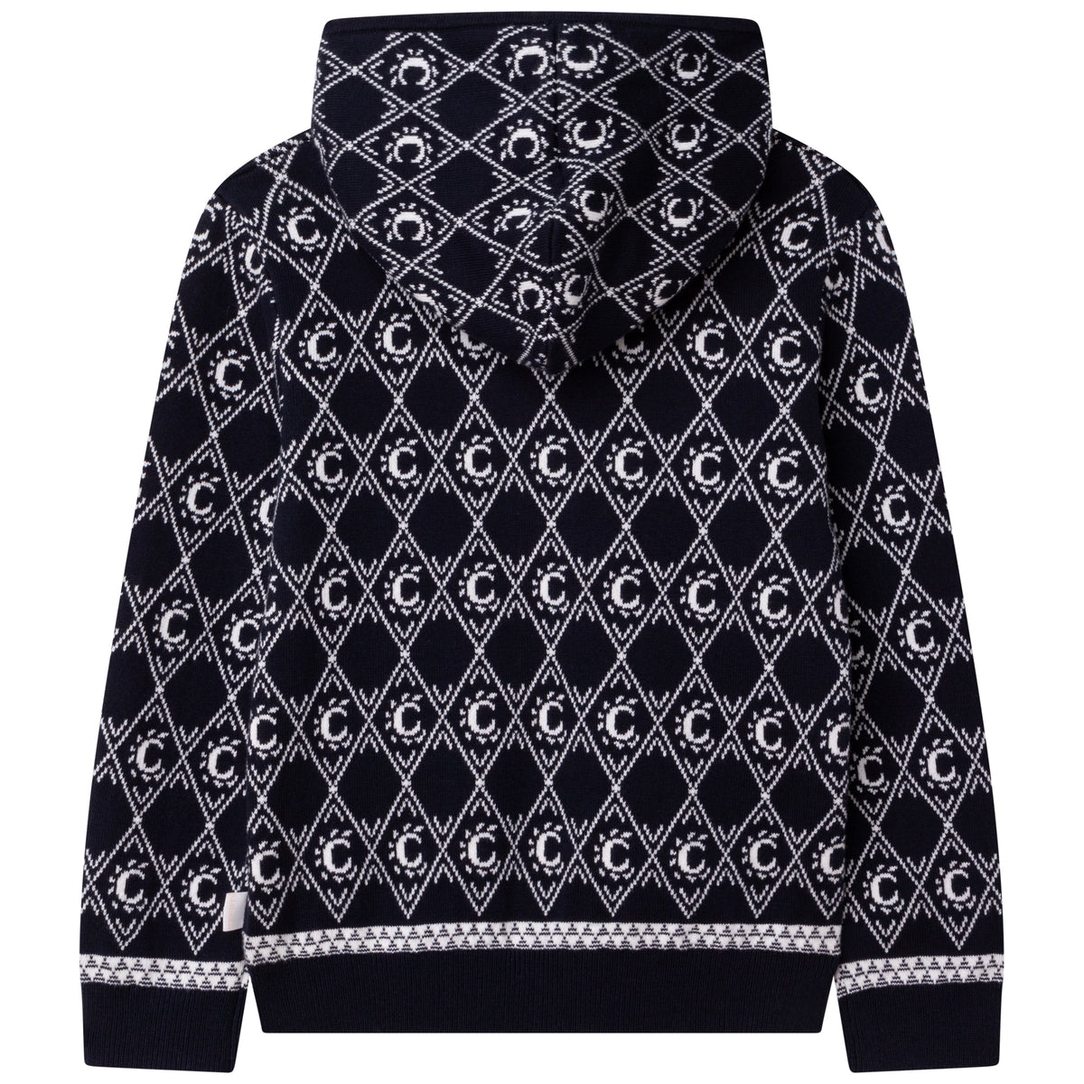 Pull à capuche en coton - Bleu Amiral