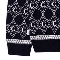 Pull à capuche en coton - Bleu Amiral
