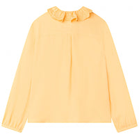 Blouse en twill délicatement brodé - Vanille