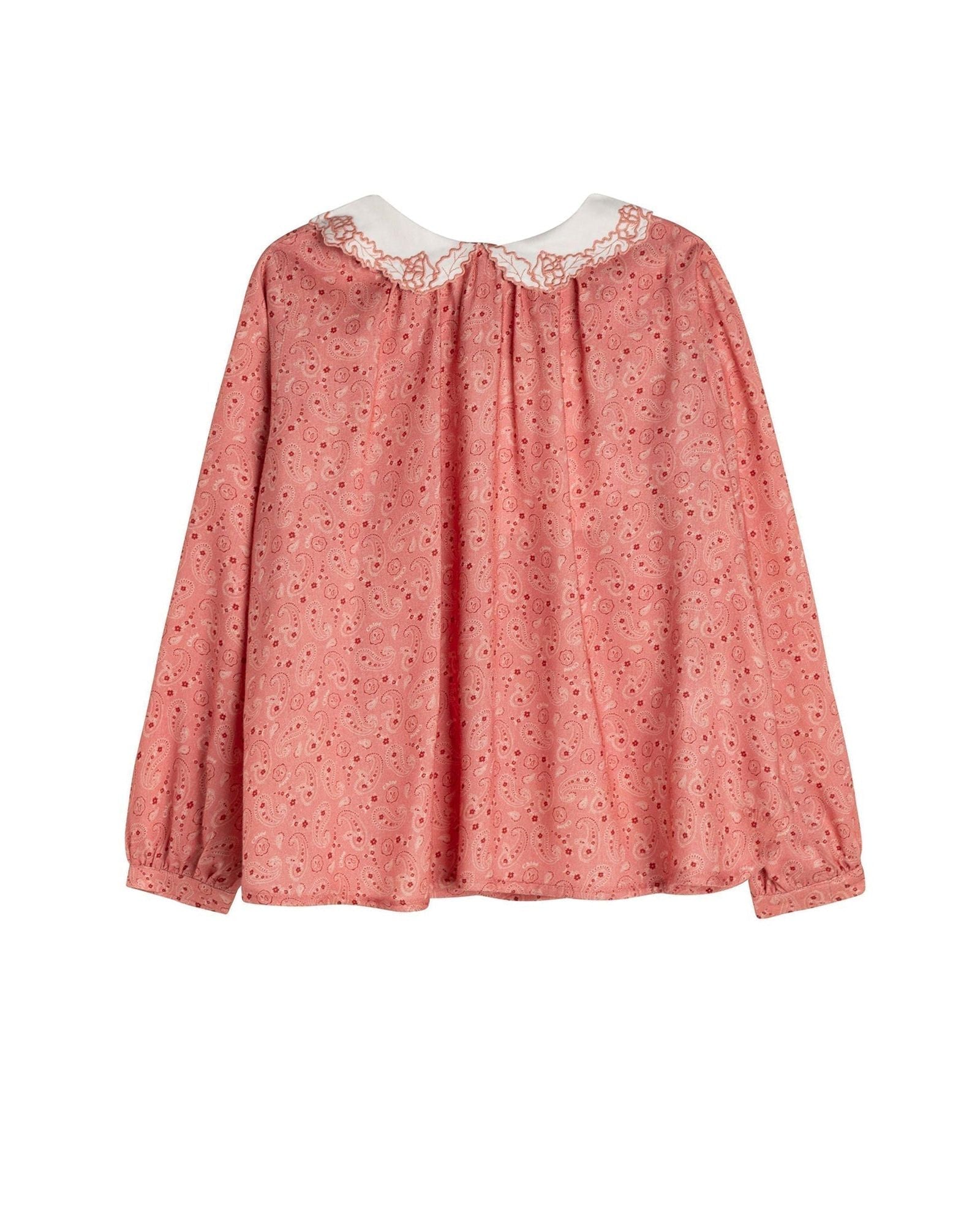 Blouse en twill à imprimé cachemire bohème - Vintage rose