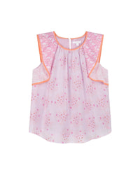 Blouse en soie mélangée - Rose Rouge